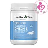 Viên uống dầu cá tự nhiên Fish Oil Omega 3 1000mg thương hiệu Healthy Care hộp 400 viên