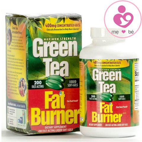 Hỗ trợ giảm cân trà xanh Green Tea Fat Burner của Mỹ lọ 200 viên