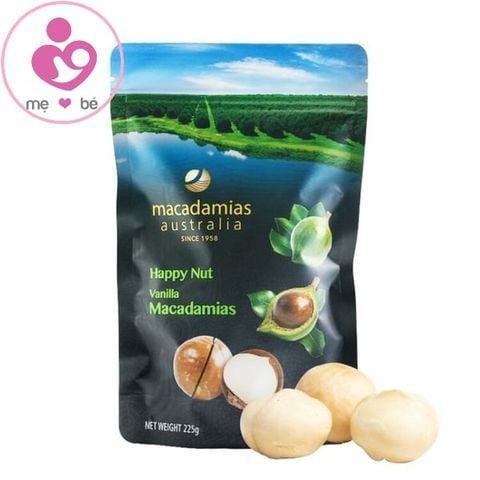 Hạt Macca Australia Happy Nut nguyên vỏ của Úc gói 225g