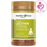 Viên uống mầm dầu đậu nành Healthy Care Super Lecithin 1200mg của Úc lọ 100 viên