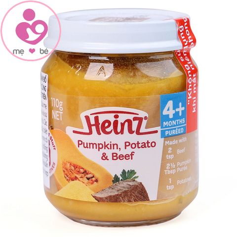 Heinz ăn dặm bí đỏ khoai tây và bò nghiền của Úc cho trẻ từ 4 tháng tuổi hộp 110g