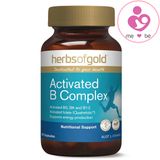 Viên vitamin nhóm B Activated B Complex của Herbsofgold Úc lọ 60 viên