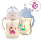 Bình tritan bật hút 2 tay cầm với phao 360 độ 250ml Fatzbaby