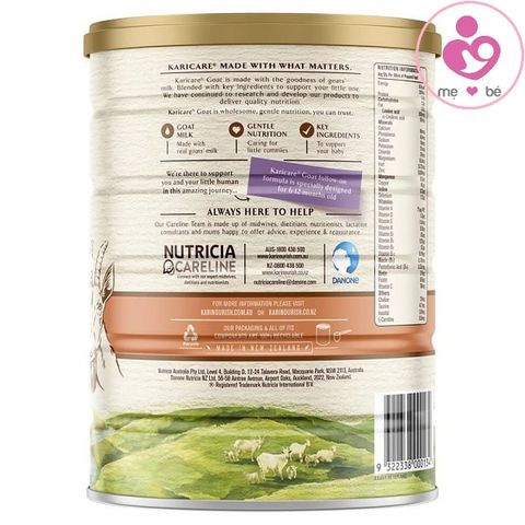 Sữa dê Karicare Goat Milk số 1 của Úc cho trẻ từ 0-6 tháng