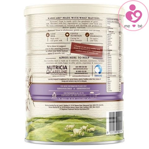 Sữa dê Karicare Goat Milk số 2 của Úc cho trẻ từ 6-12 tháng