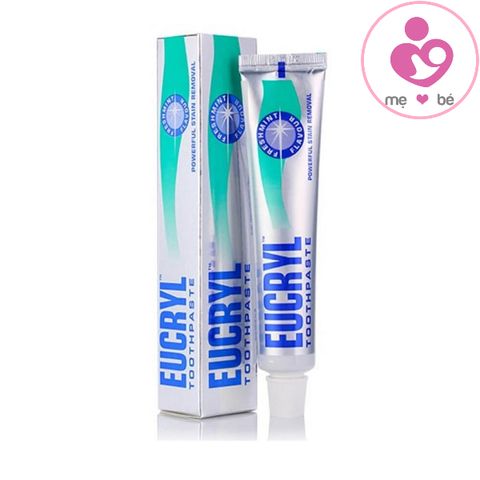 Kem đánh răng Eucryl Toothpaste làm trắng răng và hỗ trợ trị hôi miệng của Anh tuýp 50ml