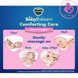Kem Vicks Baby Balsam của Úc xoa ấm ngực giảm ho cho trẻ từ 3 tháng tuổi hộp 50g