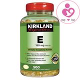 Vitamin E Kirkland Signature E 180 mg của Mỹ hộp 500 viên
