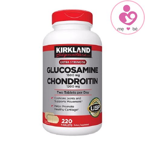 Viên bổ khớp Kirkland Signature Glucosamine 1500mg & Chondroitin 1200mg của Mỹ lọ 220 viên