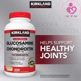 Viên bổ khớp Kirkland Signature Glucosamine 1500mg & Chondroitin 1200mg của Mỹ lọ 220 viên