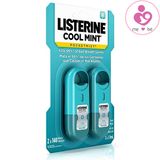Set 2 lọ xịt thơm miệng Listerine Cool Mint Pocketmist hương bạc hà của Mỹ lọ 7,7ml/lọ