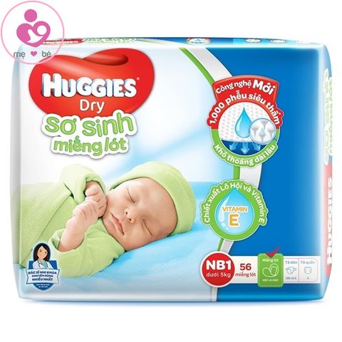 Miếng lót sơ sinh Huggies NB1 cho bé dưới 5kg