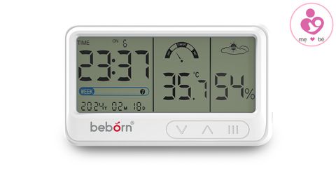 Nhiệt ẩm kế điện tử đa năng trong nhà kiêm đồng hồ báo thức cho bé Sensi 1