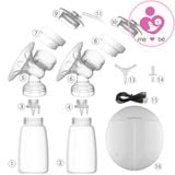 Máy hút sữa điện đôi Real Bubee của Anh hộp 1 bộ sản phẩm