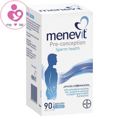 Hỗ trợ sinh lực cho nam giới Menevit Pre-Conception của Úc hộp 90 viên
