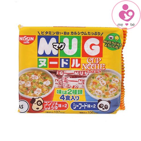 Mì ăn dặm Mug Nissin vị hải sản của Nhật bản cho trẻ từ 1 tuổi gói 96g
