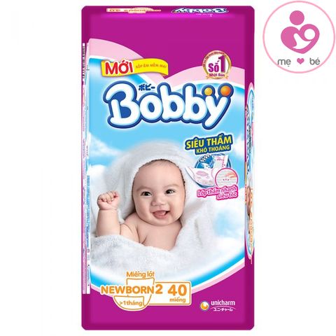 Miếng lót siêu thấm Bobby sơ sinh size NB2 cho bé trên 1 tháng