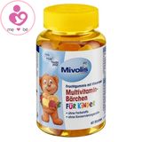 Kẹo gấu bổ sung vitamin tổng hợp cho trẻ vị trái cây Mivolis Multivitamin Bärchen của Đức lọ 60 viên