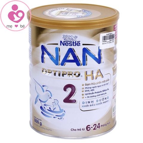 Sữa NAN HA Optipro số 2 cho bé từ 6-24 tháng tuổi dị ứng đạm sữa bò