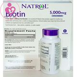 Viên Natrol Biotin Beauty 5.000mcg của Mỹ hỗ trợ mọc tóc, móng, đẹp da lọ 250 viên
