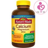 Viên bổ xương khớp Nature Made Calcium Magnesium Zinc With Vitamin D3 của Mỹ lọ 300 viên