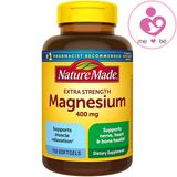 Viên bổ sung Magie Nature Made Extra Strength Magnesium 400mg của Mỹ lọ 180 viên