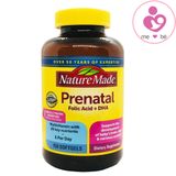Vitamin bầu Nature Made Prenatal Folic Acid + DHA của Mỹ cho phụ nữ mang thai