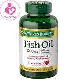 Dầu cá trợ tim bổ mắt Nature’s Bounty Fish Oil 1200mg của Mỹ