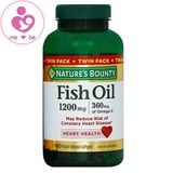 Dầu cá trợ tim bổ mắt Nature’s Bounty Fish Oil 1200mg của Mỹ