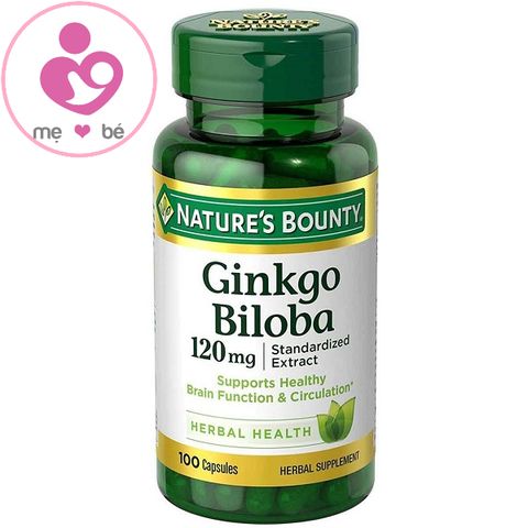 Viên bổ não Nature’s Bounty Ginkgo Biloba 120mg của Mỹ lọ 100 viên