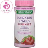 Kẹo dẻo đẹp da, móng và tóc Nature’s Bounty Hair Skin And Nails Gummies của Mỹ lọ 80 viên