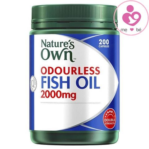 Dầu cá không mùi Nature’s Own Odourless Fish Oil 2000mg của Úc lọ 200 viên