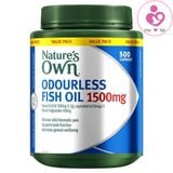Dầu cá không mùi Nature’s Own Odourless Fish Oil 1500mg của Úc lọ 500 viên