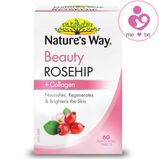 Collagen trắng da Nature’s Way Beauty Rosehip + Collagen của Úc lọ 60 viên