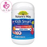 Omega 3 và DHA hàm lượng cao Nature’s Way Kids Smart của Úc lọ 60 viên
