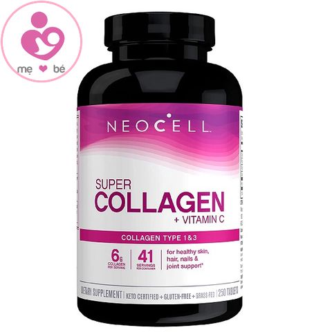 Collagen Neocell Super Collagen + Vitamin C & Biotin (type 1&3) của Mỹ lọ 360 viên