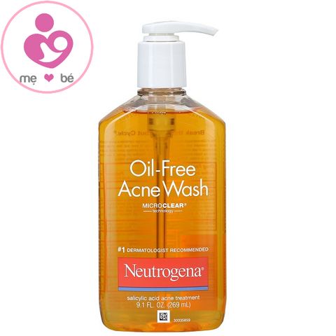 Sữa rửa mặt kiềm dầu, trị mụn Neutrogena Oil Free Acne Wash của Mỹ chai 269ml