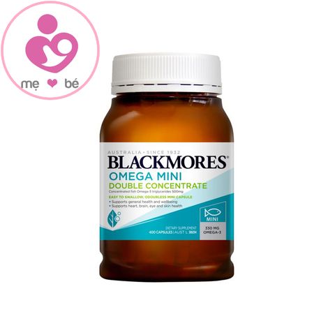 Dầu cá không mùi Blackmores Omega Mini Double Concentrate 400 viên