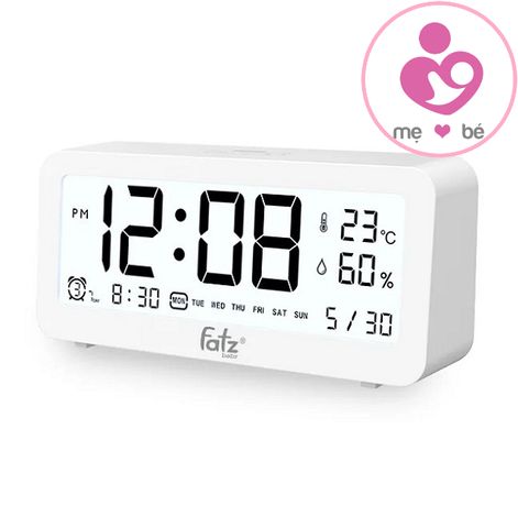 Nhiệt ẩm kế điện tử đa năng trong nhà kiêm đồng hồ báo thức cho bé Senmax 1 – FB8826WS