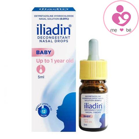 Nhỏ mũi iliadin baby của Singapore cho trẻ từ sơ sinh lọ 5ml