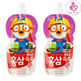 Nước uống hồng sâm Pororo của Hàn Quốc cho trẻ từ 3 tuổi hộp 10 gói 100ml