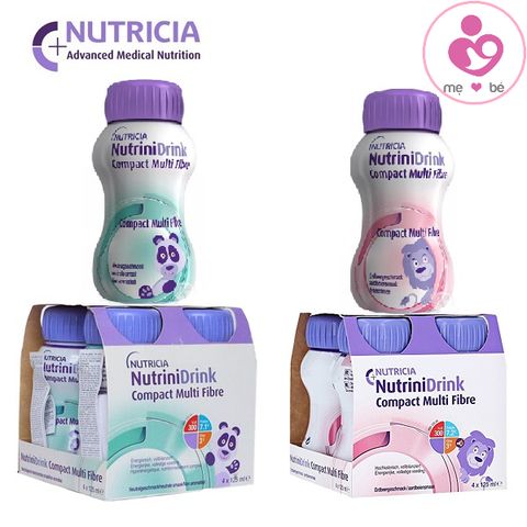 Sữa nước Nutrinidrink Compact Multi Fibre của Nutricia Đức lốc 4 chai 125ml