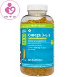 Viên uống bổ sung Member’s Mark Supports Heart Health Omega 3-6-9 của Mỹ lọ 325 viên
