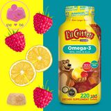 Kẹo dẻo bổ sung Omega-3 DHA L’il Critters của Mỹ cho bé từ 2 tuổi hộp 220 viên