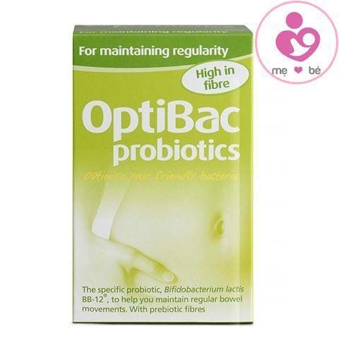 Men vi sinh bổ sung chất xơ, lợi khuẩn, trị táo bón Optibac Probiotics của Anh