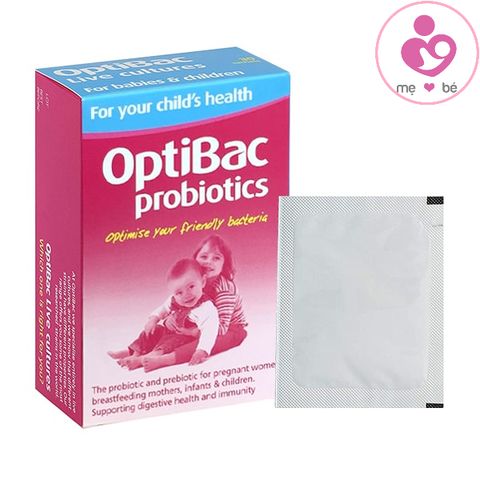 Men vi sinh cho cả bé và mẹ OptiBac Probiotics for your child’s health của Anh hộp 30 gói