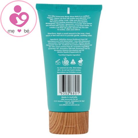 Kem bôi ấm ngực Organic Little Innoscents của Úc cho trẻ sơ sinh tuýp 75ml