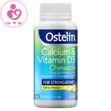 Viên canxi & vitamin D3 Ostelin chewable của Úc cho người trên 12 tuổi hộp 60 viên