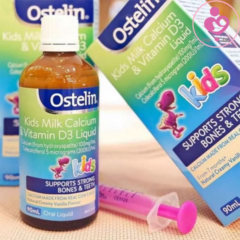 Canxi sữa Ostelin Kids Milk Calcium & Vitamin D3 của Úc cho bé từ 7 tháng đến 12 tuổi lọ 90ml