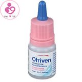 Nhỏ mũi Otriven 0.025% Schnupfen Nasentropfen Säuglinge của Đức cho trẻ dưới 2 tuổi lọ 10ml